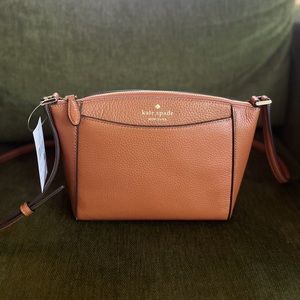 NWT Kate Spade Monica Crossbody Pebbled Leather Warm Ginge Handbag